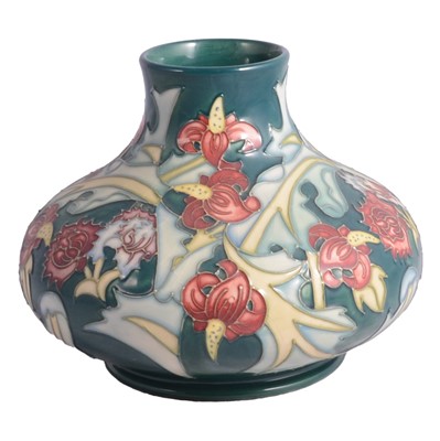 Lot 66 - Rachel Bishop for Moorcroft - a squat baluster vase in the Leicester design.