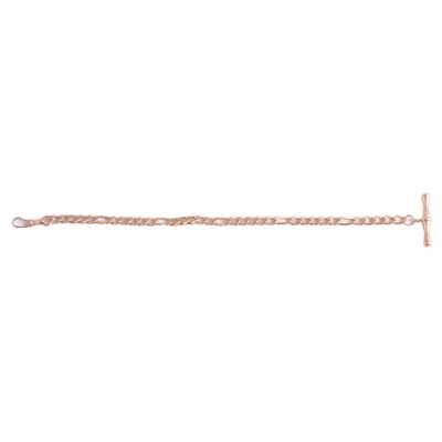 Lot 366 - A 9 carat yellow gold single Albert watch chain.