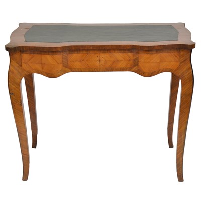 Lot 355 - 19th Century French walnut veneered writing table