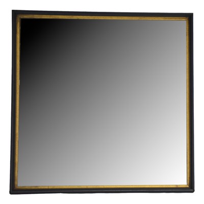Lot 312 - Two contemporary black and gilt framed wall mirrors