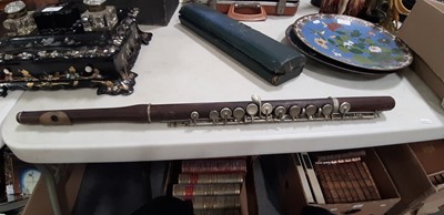 Lot 97 - Hawkes & Son flute and Boosey & Hawkes Clarinet.