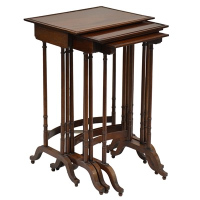 Lot 298 - Nest of mahogany quartetto tables