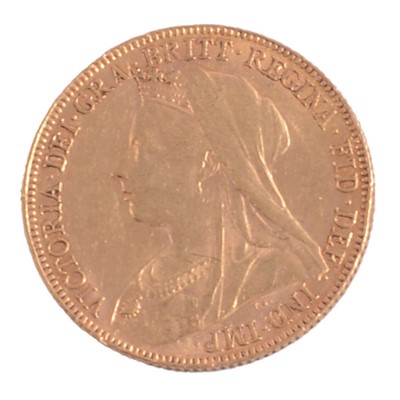 Lot 290 - Victorian gold Sovereign coin