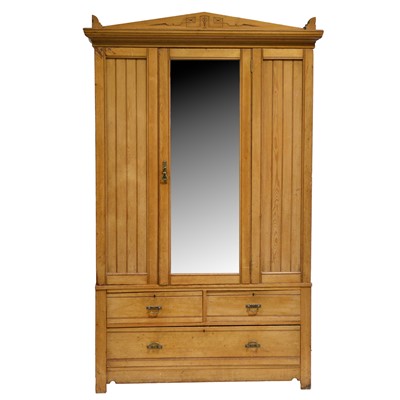 Lot 308 - Victorian pine wardrobe