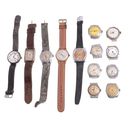 Lot 1210 - A quantity of sports and other watches, some trench style