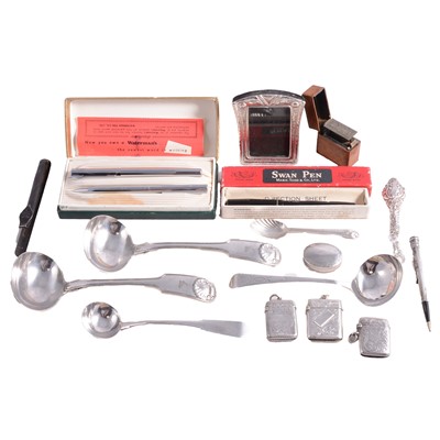 Lot 300 - Scottish Georgian silver ladle, possibly Robert Keay I, Edinburgh 1815, and other collectables.