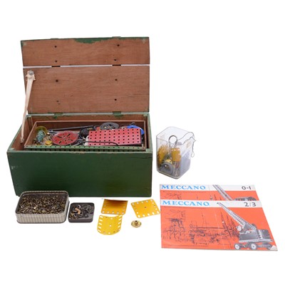 Lot 233 - Box of early Meccano