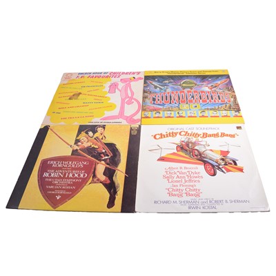 Lot 215 - Collection of vinyl LP and 45s - mostly TV themes and Movie soundtracks
