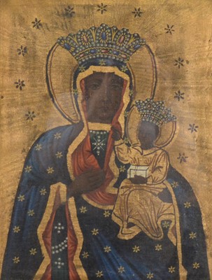 Lot 391 - Eastern European School, The Black Madonna and Child