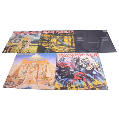 Lot 212 - Five LP vinyl records - Rock - Iron Maiden, Metallica