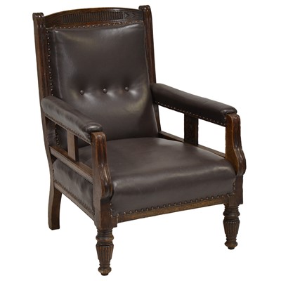 Lot 403 - Victorian walnut armchair