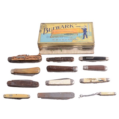 Lot 162 - Wingfield horseman's knife, nine other pocket knives