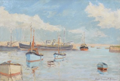 Lot 376 - Hugh Boycott Brown, Fishing boats at Brixham