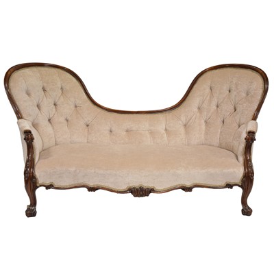 Lot 338 - Victorian mahogany chair-back sofa
