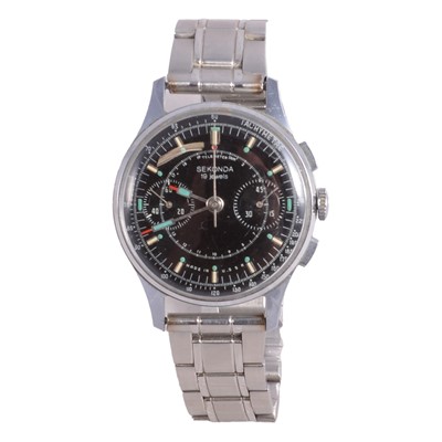 Lot 420 - Sekonda - a gentleman's vintage Poljot stainless steel manual wind chronograph wristwatch.