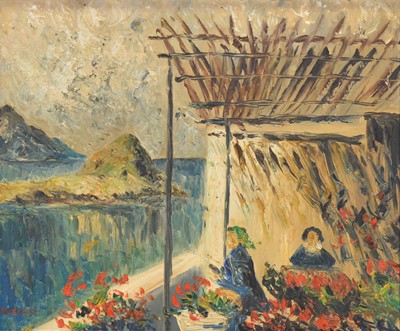 Lot 363 - Cuthbert Killick Norman Bardsley, View from the Verandah, Lindos
