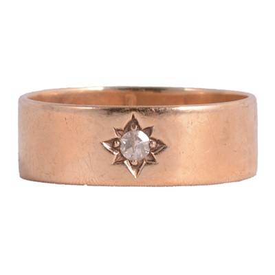 Lot 124A - A diamond solitaire ring in a gentleman's style.