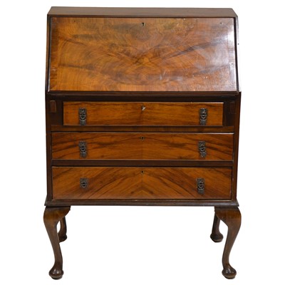 Lot 450 - Queen Anne style walnut bureau