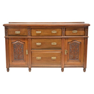 Lot 414 - Victorian carved walnut sideboard
