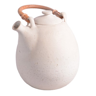 Lot 114 - Studio stoneware vessel, and a studio porcelain jar