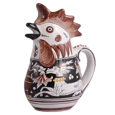 Lot 47 - CATALOGUE AMENDMENT Italian majoilca 'Rooster' jug, SIENA
