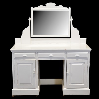 Lot 315 - Painted pine chest of drawers, and a painted pine dressing table