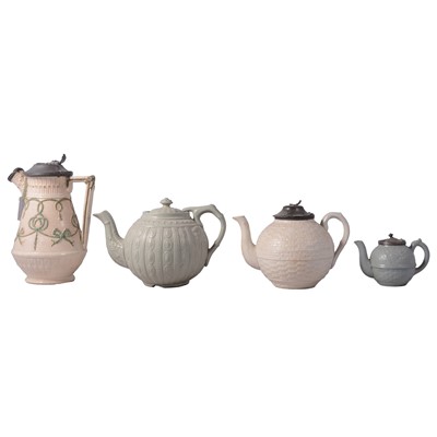 Lot 44 - Six Staffordshire stoneware jugs and pots