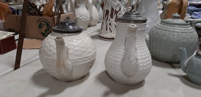 Lot 44 - Six Staffordshire stoneware jugs and pots
