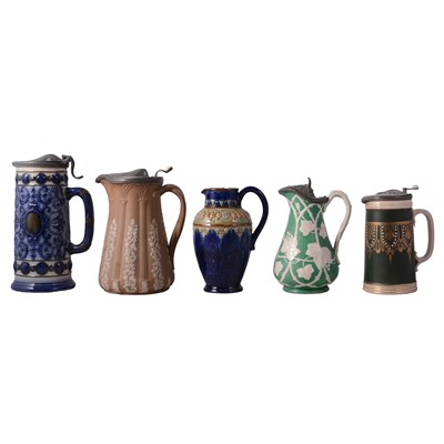 Lot 141 - Fourteen pottery jugs