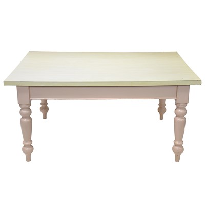 Lot 490 - Victorian painted pine kitchen table