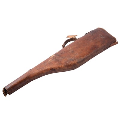 Lot 177 - Leather leg of mutton gun case, suitcases, etc.
