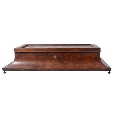 Lot 215 - Victorian walnut and marquetry oblong tea caddy