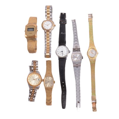 Lot 1113 - A collection of ladies' vintage wristwatches.