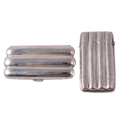 Lot 316 - Two silver cigar cases