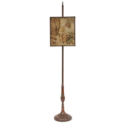 Lot 456 - Victorian mahogany pole screen