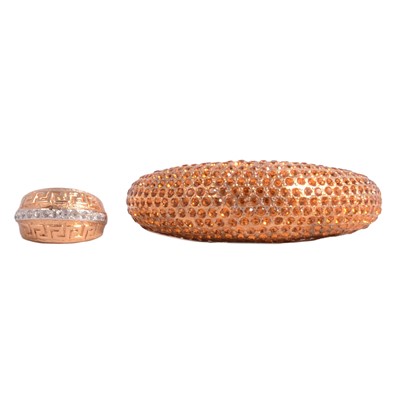 Lot 514 - Gianni Versace - a multi stone paste bangle, and ring.