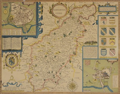 Lot 380 - John Speed, Northamptonshire, map, late print