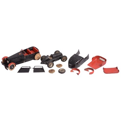 Lot 209 - Meccano Constructor No. 1 Clockwork Motor Car, and another clockwork car Schuco