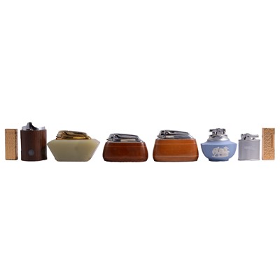 Lot 161A - Five table lighters and three pocket cigarette lighters