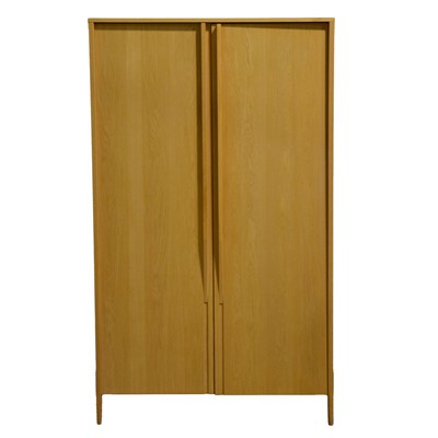 Lot 59 - Modern blonde oak wardrobe, by Ercol