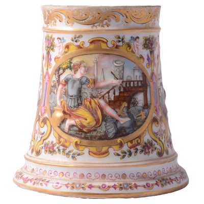 Lot 37 - Naples porcelain tankard