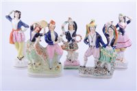 Lot 15 - Staffordshire group, Jules Perrot as Diavolino,...