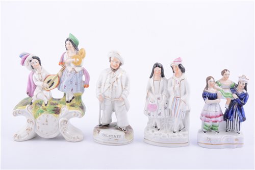 Lot 18 - Staffordshire figure, James Henry Hackett as...