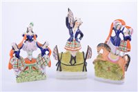 Lot 21 - Staffordshire figure, Girl on a Tight-rope...
