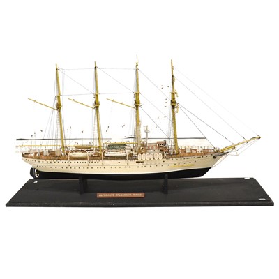 Lot 318 - Scale model 4-mast ship, Almirante Saldanham