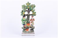 Lot 28 - Staffordshire pearl glazed earthenware bocage...