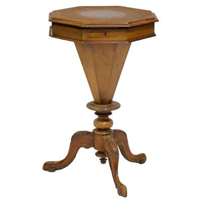 Lot 255 - Victorian walnut worktable