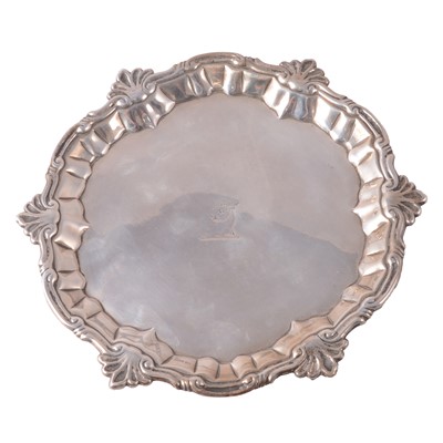 Lot 98 - George II silver waiter