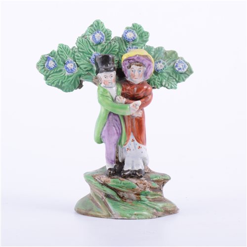 Lot 41 - Small Staffordshire pearl glazed earthenware...