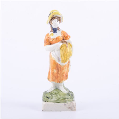 Lot 48 - Staffordshire pearl glazed earthenware figure...